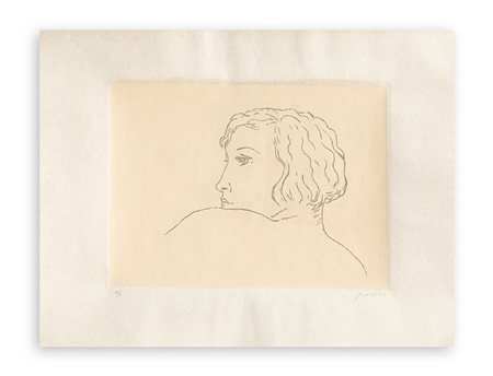 GIORGIO DE CHIRICO (1888-1978) - Profilo di donna, 1971
