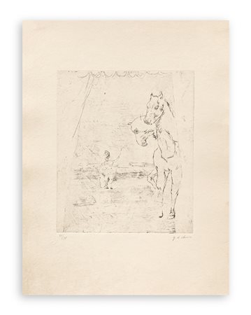 GIORGIO DE CHIRICO (1888-1978) - Il ritorno del guerriero, 1972

