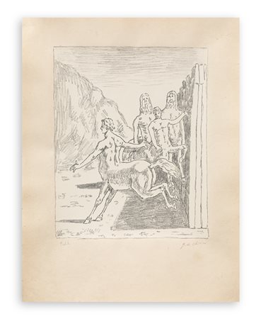 GIORGIO DE CHIRICO (1888-1978) - La famiglia dei Centauri, 1973