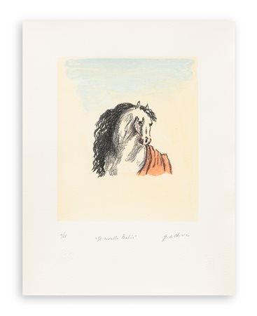 GIORGIO DE CHIRICO (1888-1978) - Il cavallo di Balio, 1971