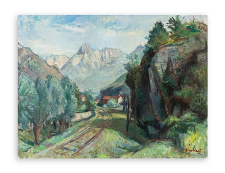 CONTARDO BARBIERI (1900-1966) - Il Badile da Breno, 1959 circa