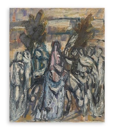 CRISTOFORO DE AMICIS (1902-1987) - Domenica delle Palme. Bozzetto, 1961
