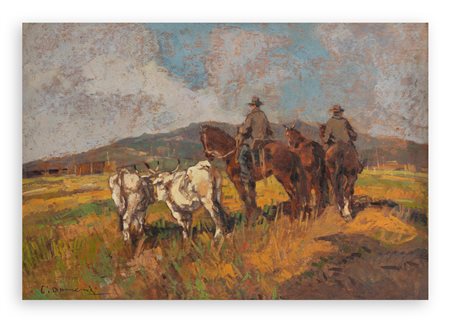 CARLO DOMENICI (1898-1981) - Senza Titolo (Transumanza)