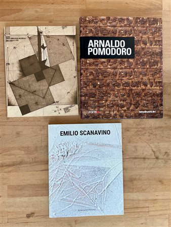 EMILIO SCANAVINO, ARNALDO E GIÒ POMODORO - Lotto unico di 3 cataloghi
