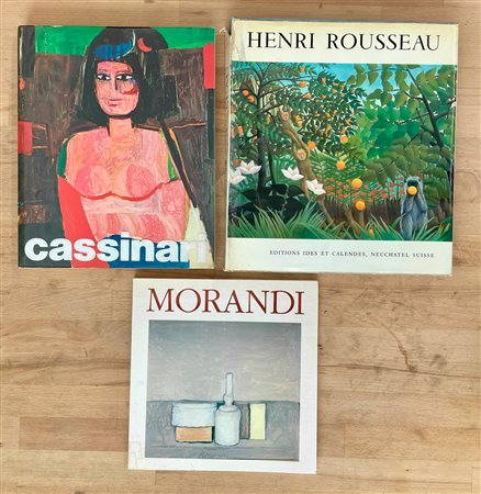 HENRI ROUSSEAU, BRUNO CASSINARI E GIORGIO MORANDI - Lotto unico di 3 cataloghi