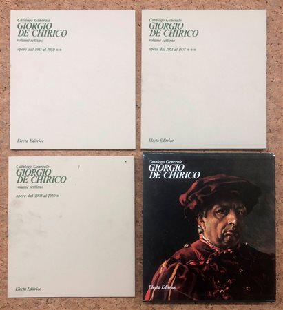 GIORGIO DE CHIRICO - Lotto unico di 3 tomi del catalogo generale