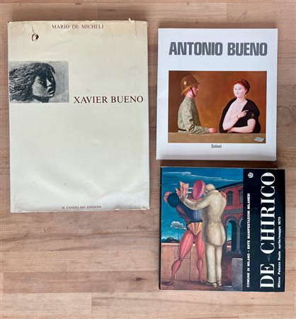 ANTONIO BUENO, XAVIER BUENO E GIORGIO DE CHIRICO - Lotto unico di 3 cataloghi