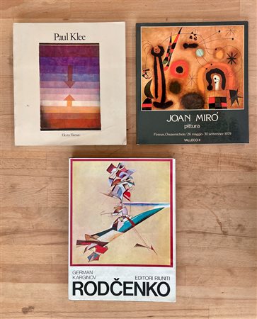 PAUL KLEE, JOAN MIRÓ  E ALEKSANDR RODCENKO - Lotto unico di 3 cataloghi