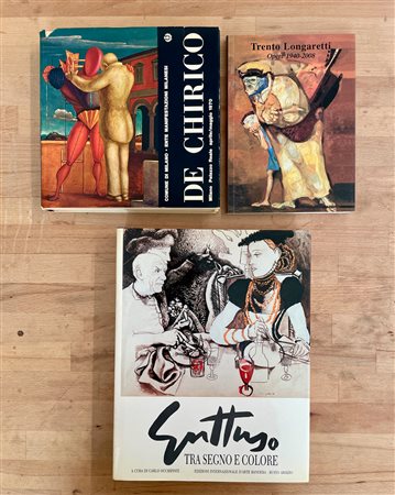 RENATO GUTTUSO, GIORGIO DE CHIRICO E TRENTO LONGARETTI - Lotto unico di 3 cataloghi
