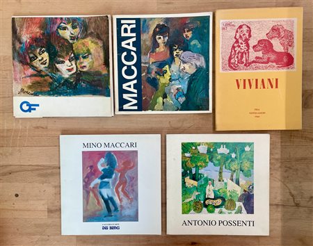 MINO MACCARI, ANTONIO POSSENTI E GIUSEPPE VIVIANI - Lotto unico di 5 cataloghi