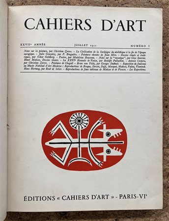 CAHIERS D'ART - REVUE DE L'AVANT-GARDE ARTISTIQUE - Annata completa, 1952