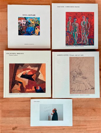 GALLERIA LA SCALETTA, REGGIO EMILIA (ALINARI, SEVERINI, SASSU, PISANI, SAVINIO) - Lotto unico di 5 cataloghi