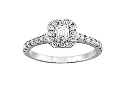 ANELLO IN ORO BIANCO 18K CON DIAMANTI PER 0,99 CT - 428 LG 18K
