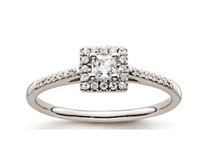 ANELLO IN ORO BIANCO CON DIAMANTI PER 0,4 CT - 420 LG
