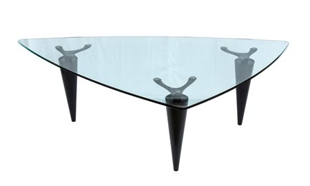 Isao  Hosoe (1842 - 2015) 
Tavolo modello Oscar, produzione Cassina - Italia anni '80
 cm 72,5x239,5x159