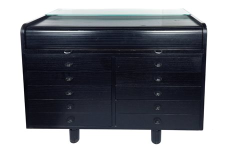 Gianfranco Frattini (1926 - 2004) 
Scrivania modello 804 per Bernini 
 cm 79,5x100x65