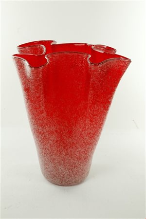  
Vaso modello Fazzoletto, produzione Murano - Italia 1980
 cm 40x30