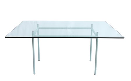 Charles Le Corbusier - Pierre Jeanneret (1887 - 1965) , (1896 - 1967) 
Tavolo modello "LC12 - Table La Roche", produzione Cassina - Milano 
 cm 71x160x120
