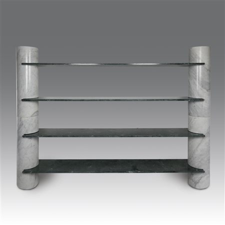 Angelo Mangiarotti (1921 - 2012) 
Libreria modello "Loico", produzione Skipper - Italia 1971
 cm 150x217x30