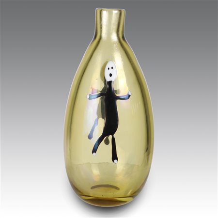 FULVIO BIANCONI (1915 - 1996) 
Vaso "4430", produzione Venini & C. - Italia 1950
 cm 28,5x13,5