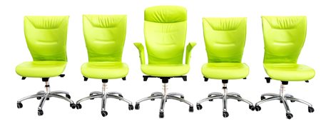  
Quattro sedie da ufficio Brief e una Brief President, produzione Frau - Italia 1997
 cm 98x53x63