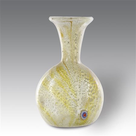  
Vaso sferico, Produzione La Murrina (attr.le) - Murano, Italia.  1970
 cm 16,3x10,5x7,5