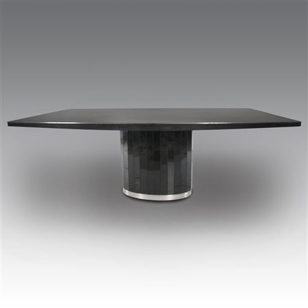 Willy Rizzo  
Tavolo mod. TP-Elliptique, produzione Atelier Willy Rizzo - Italia 1970
 cm 75x200x110