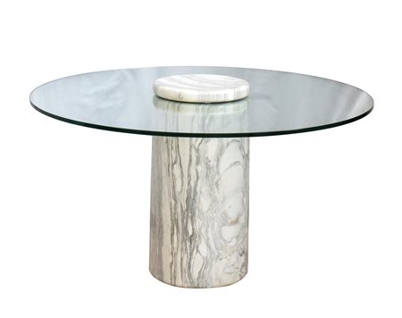 Angelo Mangiarotti (1921 - 2012) 
Tavolo da pranzo modello “Castore” 
 cm 71,5; Ø cm 130