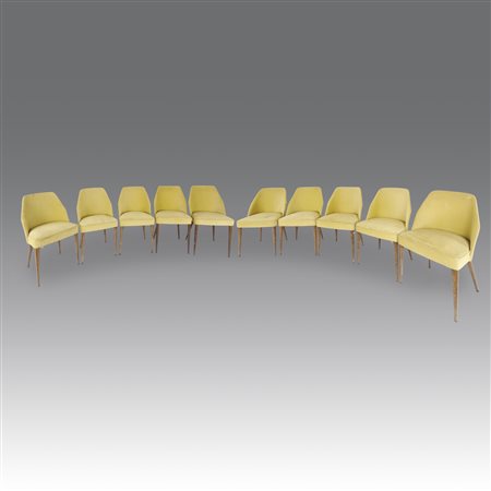 Ico Parisi (attribuito a)  
10 poltrone, produzione Singer - Italia 1950
 cm 80x48x48