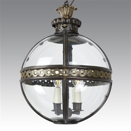  
"Original Globe Lantern", produzione Jamb Londra 
 cm 53; Ø cm 40