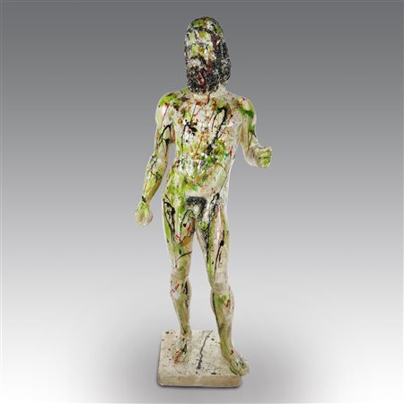 Silvio Formichetti (1969 - ) 
La furia del dripping sul classico  2024
Dripping and action painting cm 189x79x46 