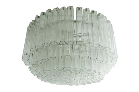 Venini  
Lampada a sospensione, produzione Murano - Italia 1970
 cm 64x120