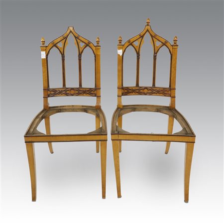  
Coppia di sedie Biedermaier 
 cm 95x46x48