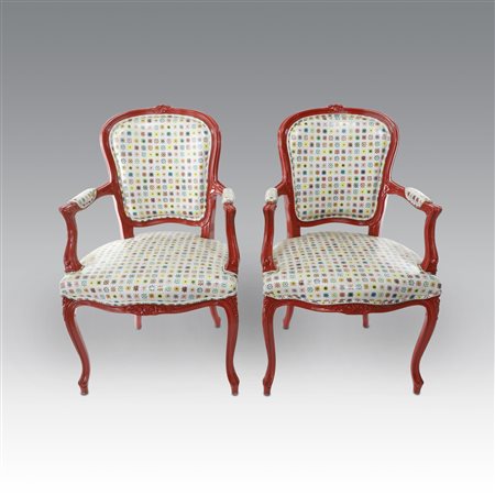 Celeste Dell'Anna (disegno di)  
Coppia di poltroncine red-multiflower 
 cm 100x60x60