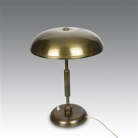 Giovanni Michelucci  
Lampada da tavolo a due luci,  produzione Lariolux - Italia 1950
 cm 44; Ø cm 31