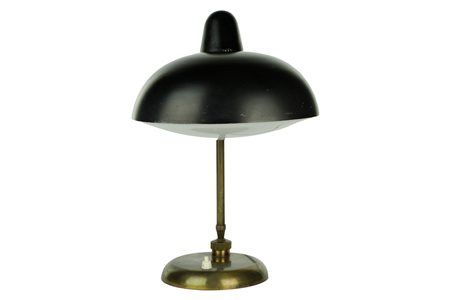  
Lampada da tavolo anni 60 nera con plexiglass copri lampadina 
 cm 41x34