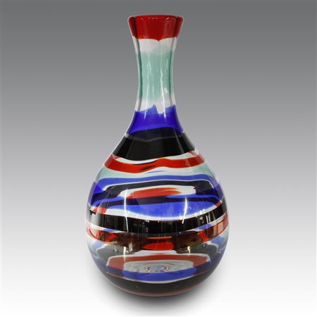FULVIO BIANCONI (1915 - 1996) 
Vaso a goccia modello “1522”, produzione Venini & C. - Italia 1953
 cm 43x23