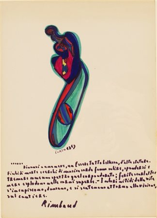 Sebastiano Carta (Priolo Gargallo, 1913 - Roma, 1973) 
Citazione a Rimbaud 1969
