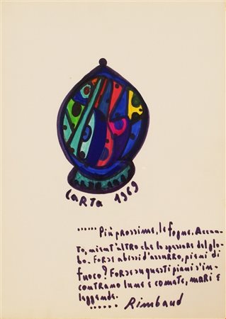Sebastiano Carta (Priolo Gargallo, 1913 - Roma, 1973) 
Citazione da Rimbaud 1969
