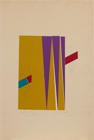 Alberto Biasi  
Disegno preparatorio per politipo 1977
