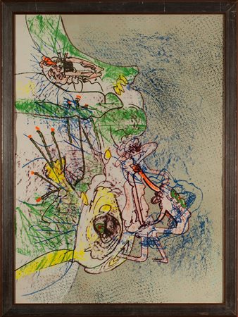 Sebastian Roberto  Matta (Santiago del Cile, 1911 - Civitavecchia, 2002) 
Senza titolo (Es. II/III) 
