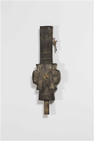 BURCHIELLARO LORENZO (n. 1933) Orologio scultura da parete. 1960. Alluminio...