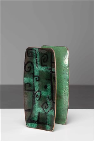 DE POLI PAOLO (1905 - 1996) Maniglia. 1955. Rame smaltato. Cm 11,50 x 25,00.