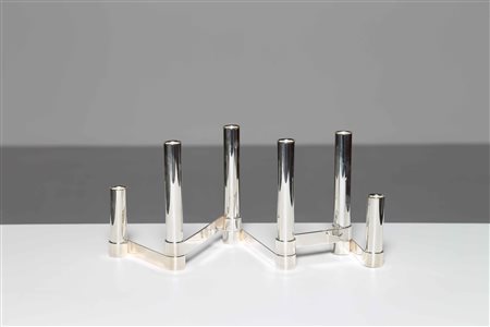 PONTI GIO' (1891 - 1979) Per Sabatini. Centrotavola snodabile a tubi. Ottone...