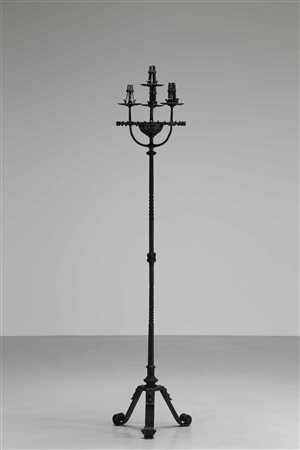 CALLIGARIS ALBERTO Grande piantana torcera. 1920. Ferro battuto. Cm 45,00 x...