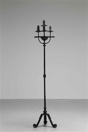 CALLIGARIS ALBERTO Grande piantana torcera. 1920. Ferro battuto. Cm 45,00 x...