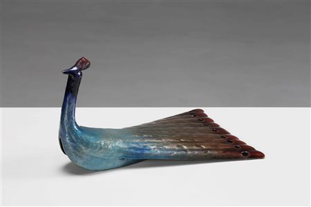 DE POLI PAOLO (1905 - 1996) Pavoncella. 1955. Rame smaltato. Cm 22,00 x 34,00...