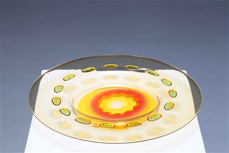 POTENZA GIANMARIA (n. 1936) Per La Murrina. Piatto. 1967. Vetro e murrine di...