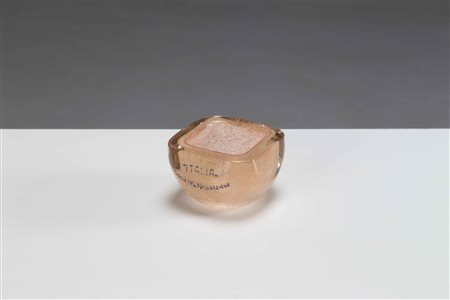 SCARPA CARLO (1906 - 1978) Per Venini. Vetro bulicante in rosa. Vetro. Cm...