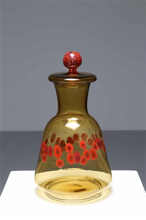 POTENZA GIANMARIA (n. 1936) Per La Murrina. Bottiglia con tappo. 1969. Vetro...